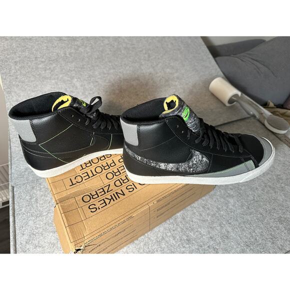 2021 Nike Blazer Mid \'77 Vintage \'Recycled Wool - Black Electric Green\' Men 11.5 main image 5